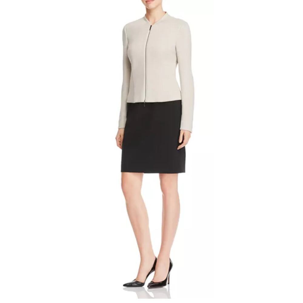 BOSS Dirusa Fundamental Sheath Dress Size 2 Black Corporate Dress Classy Chic - Picture 3 of 13